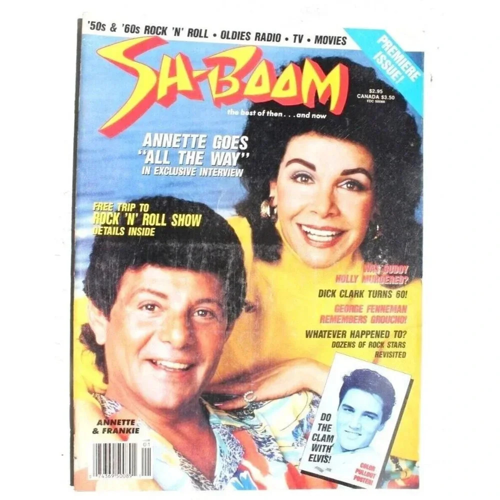 Vintage 1989 Sh-Boom Magazine Anette Funicello, Elvis Presley, Groucho Marx